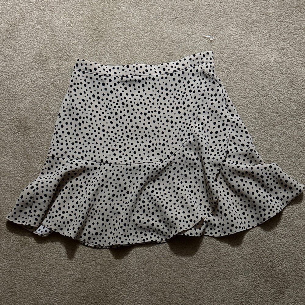 Mi Ami mini skirt, black and tan, from Francesca’s